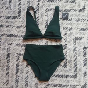NWT** Zaful High Waisted Two Piece Swimming Suit